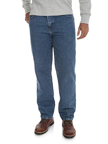Rustler mens Classic Relaxed Fit Jeans, Medium Stonewash, 33W x 32L US